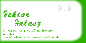 hektor halasz business card